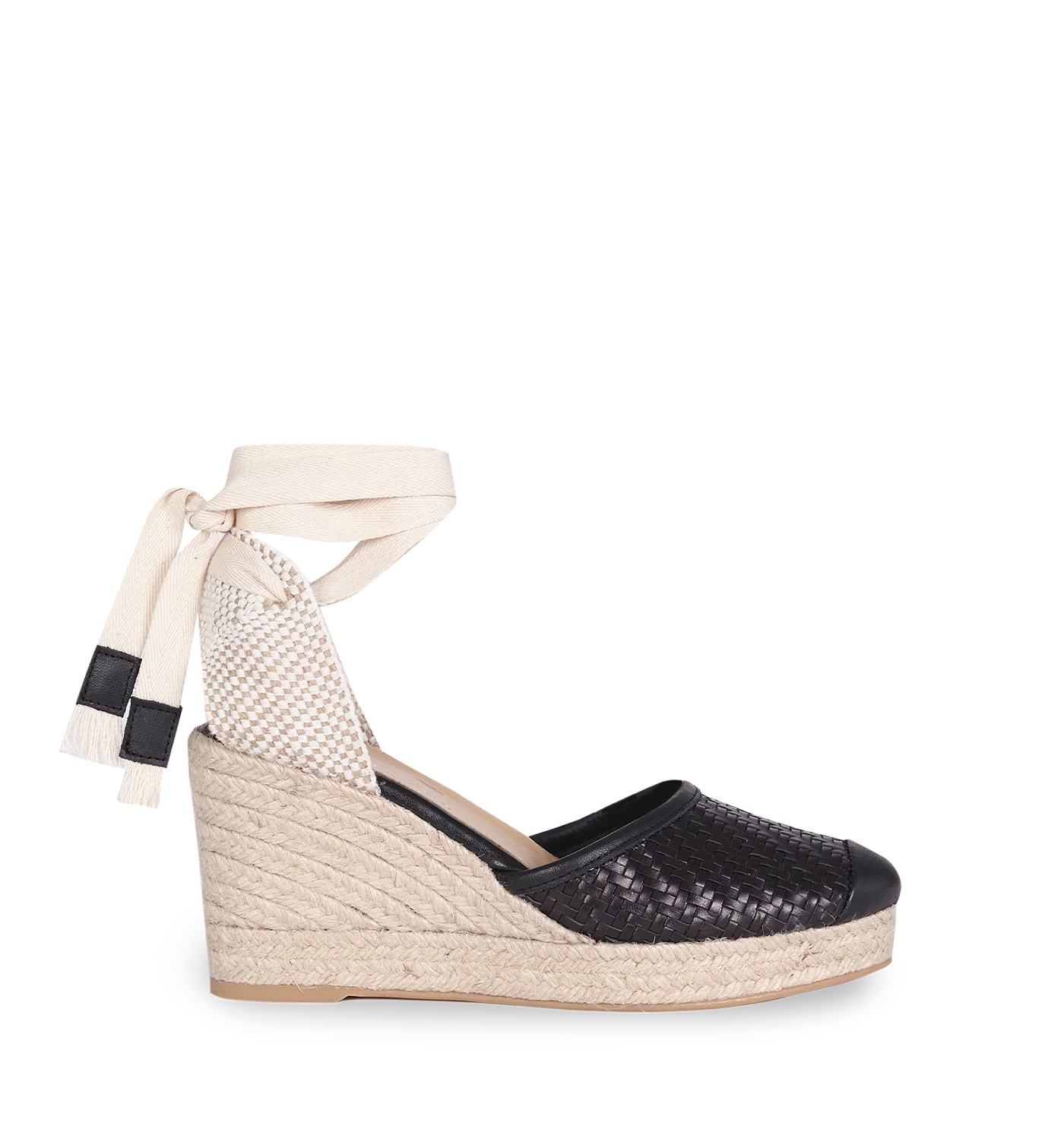 Alpargata Bianca Provence Black 9 cm - Image 2