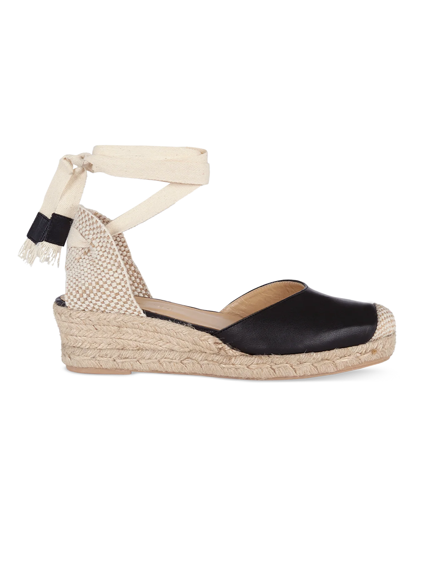 Alpargata Mini Bianca Black 5 cm