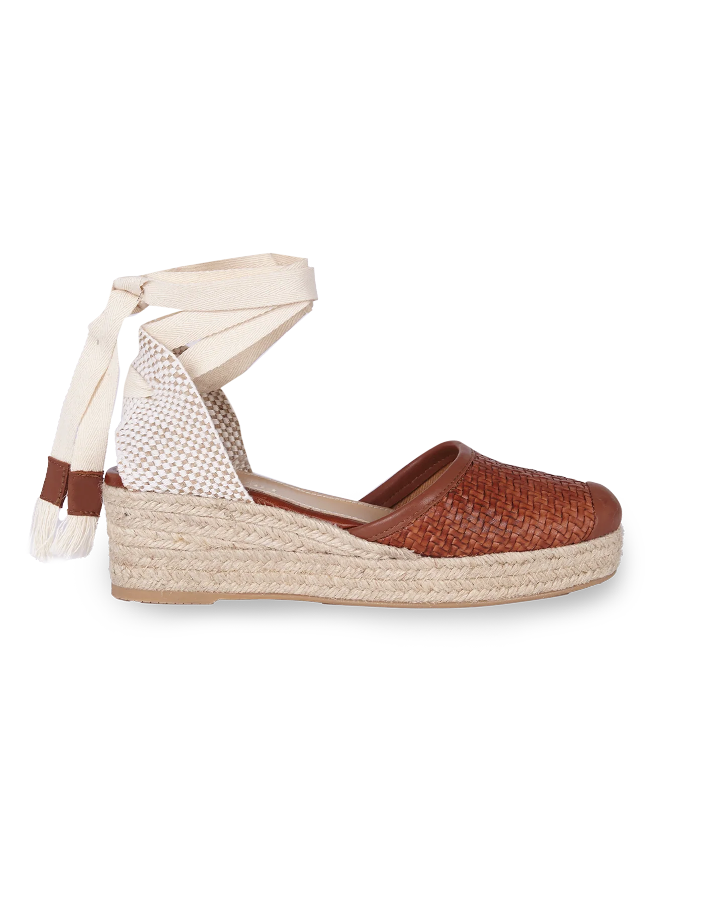 Alpargata Mini Bianca Provence Brown 5 cm