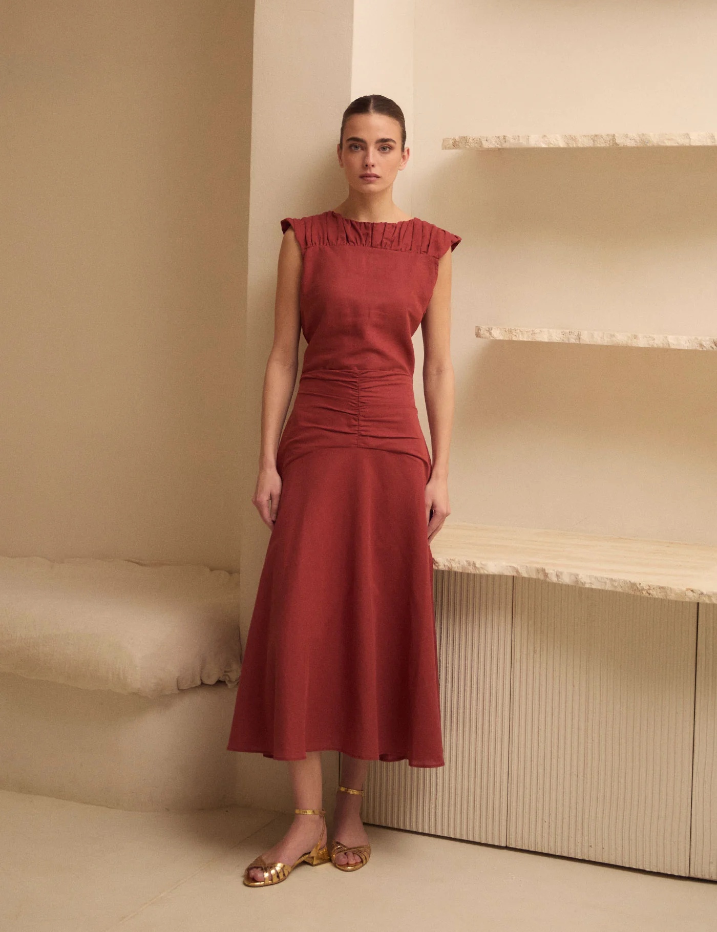 Falda Margot Terra Cotta