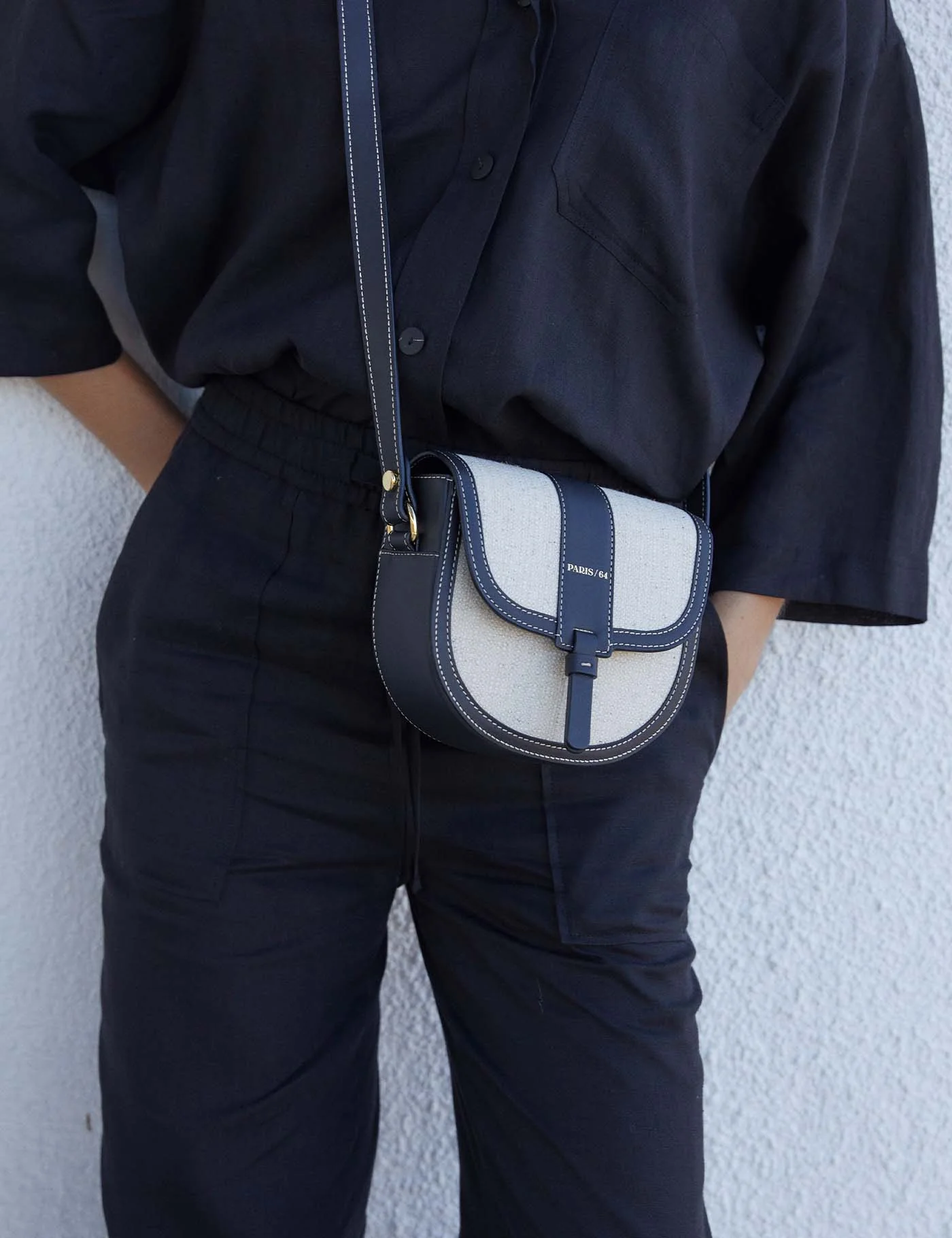 Mini Windsor Rafia & Black