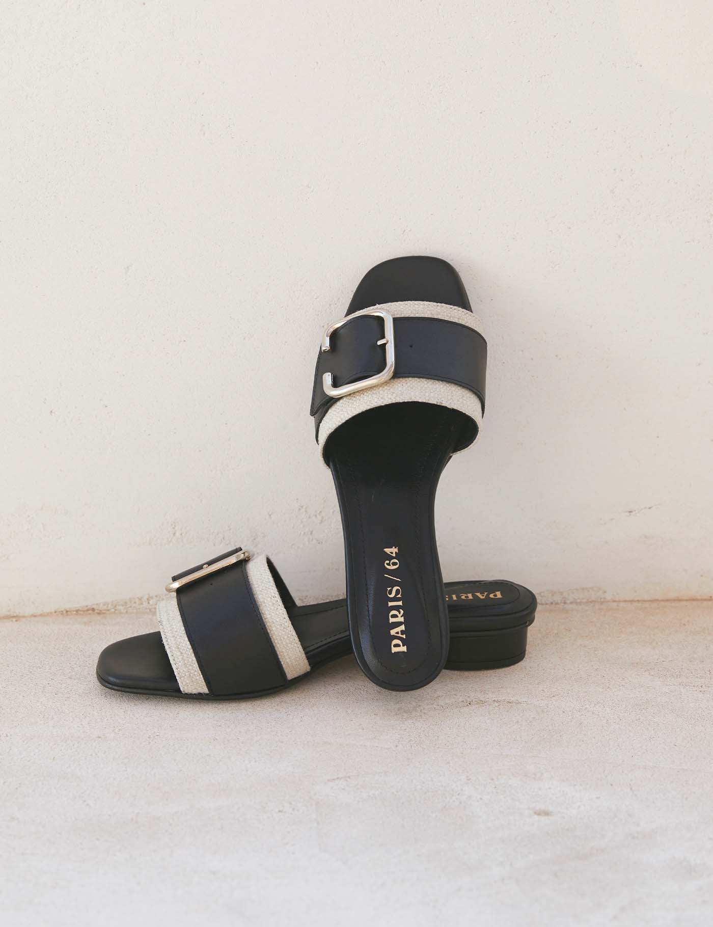Sandalia Juliette Rafia Black